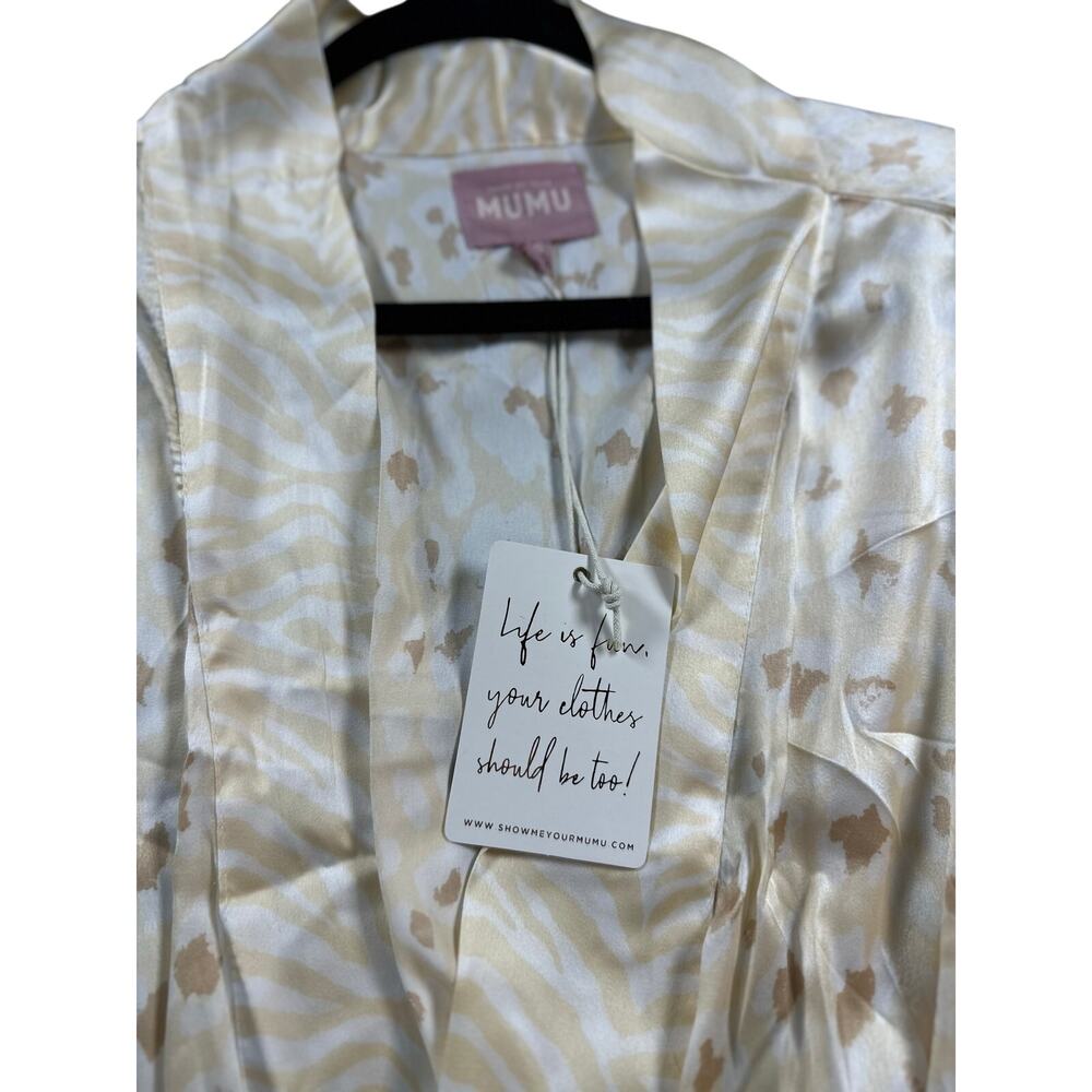 Show Me Your Mumu Harlow Robe Neutral Animal Print O/S NWT - Picture 9 of 9